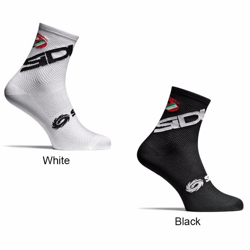 ciclismo calcetines Medias con letras hombres deportes mediados de-longitud de pantorrilla calcetines al aire libre blanco y negro de las bicicletas de carretera Calcetines