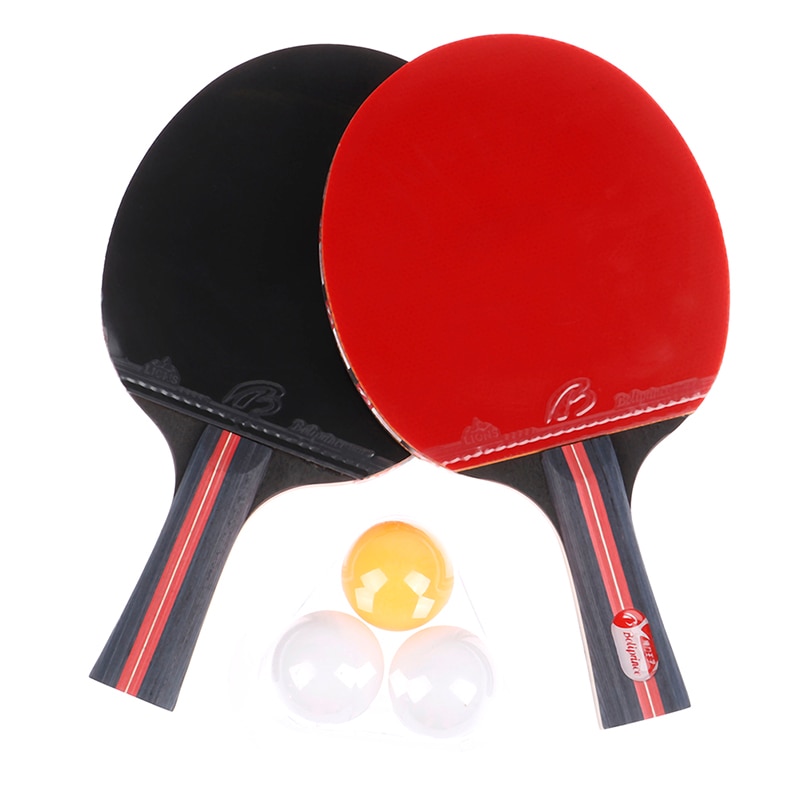 2 teile/los Tischtennis Schläger Doppel Gesicht Pickel Griff Klingeln Pong Paddel