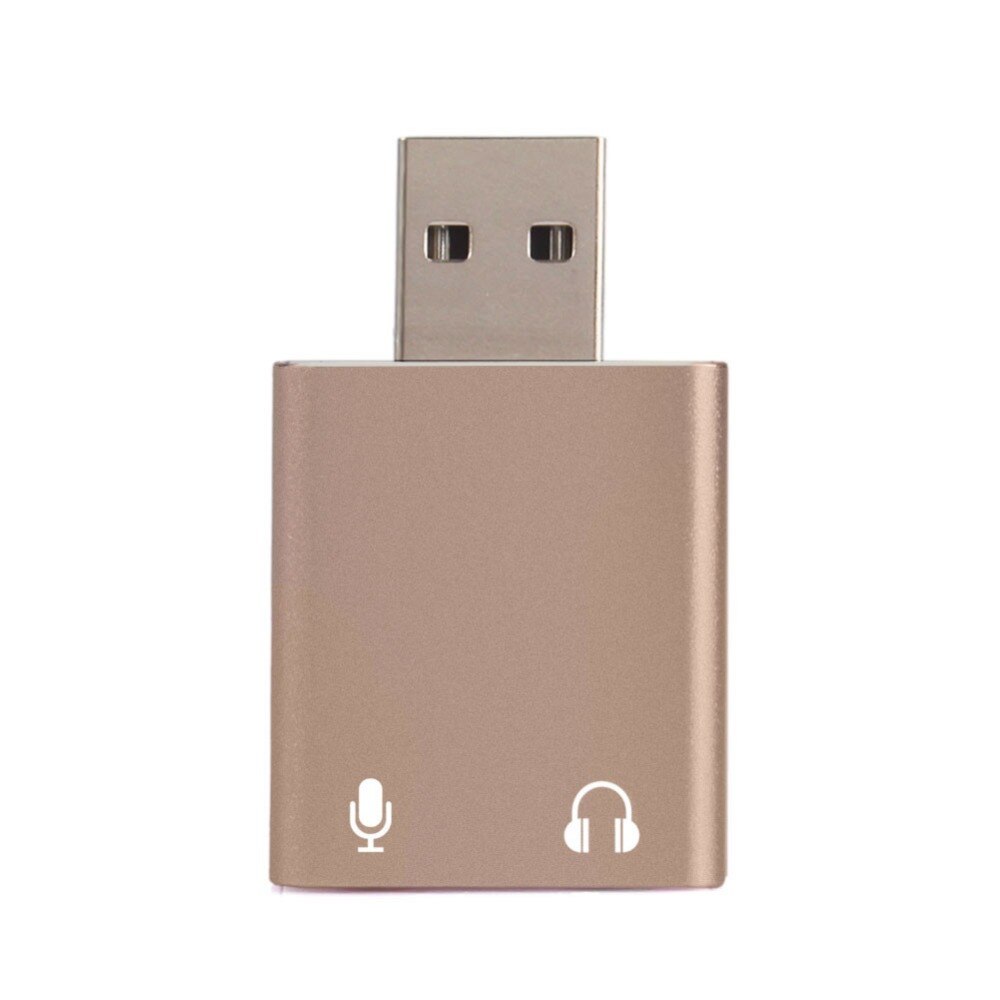 Mini scheda audio USB adattatore esterno Jack Stereo 3D microfono auricolare da 3.5mm per PC C #265470