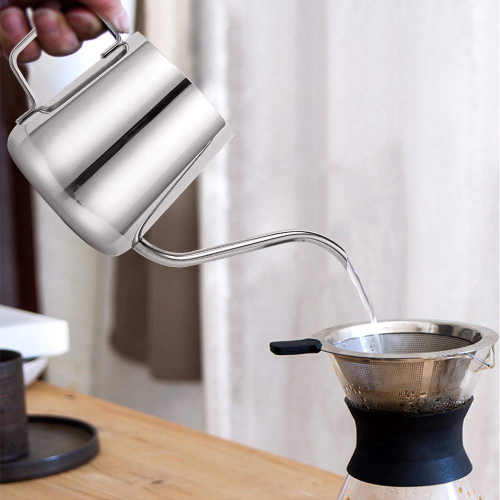 Pour Over Coffee Pot 8.5oz Food-graded Stainless Steel Gooseneck