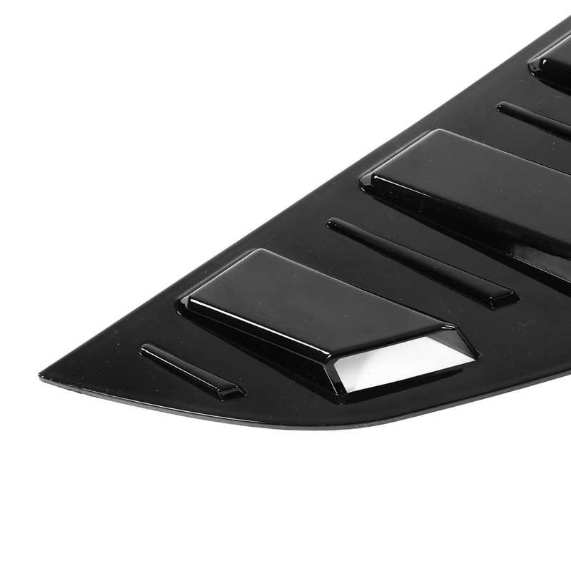 Side Window Louvers ABS Plastic Anti Scratch Rear Window Shutter Black Dust Proof Pair for Decoration