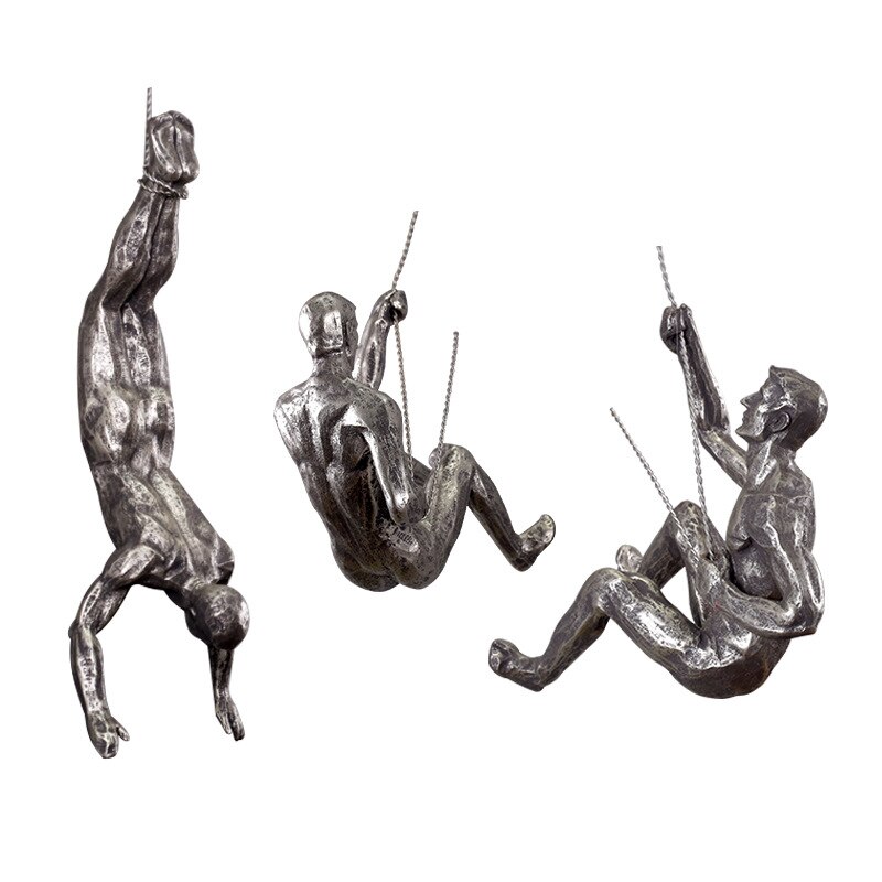 Aqumotic hængende klatre figurer bjergbestigning udendørs sport soveværelse indretning undersøgelse dekoration 3d muskel mand reb ornament giver