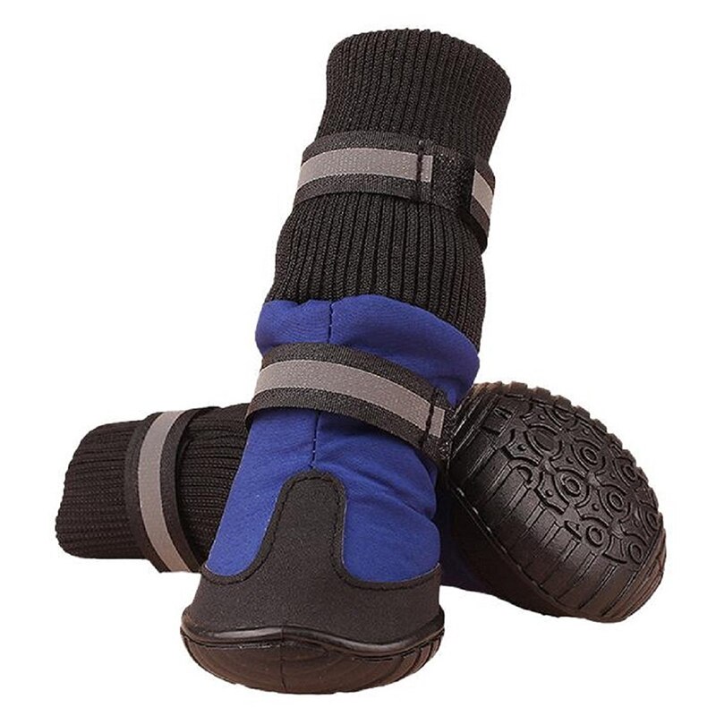 Big Dog Soft Waterproof Boots for Large Dog Shoes - Blue XL: Blue