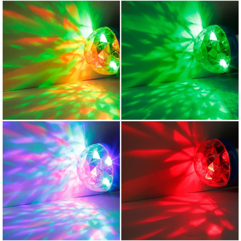 Mini luces de bola de discoteca portátil para escenario Android/Huawei/Apple enchufe USB adaptador compatible con el usuario Luz de dj cabeza móvil