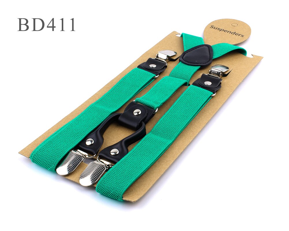 Bretelles élastiques solides et réglables pour garçons et filles, couleur bonbon, accessoires de mariage,: BD411