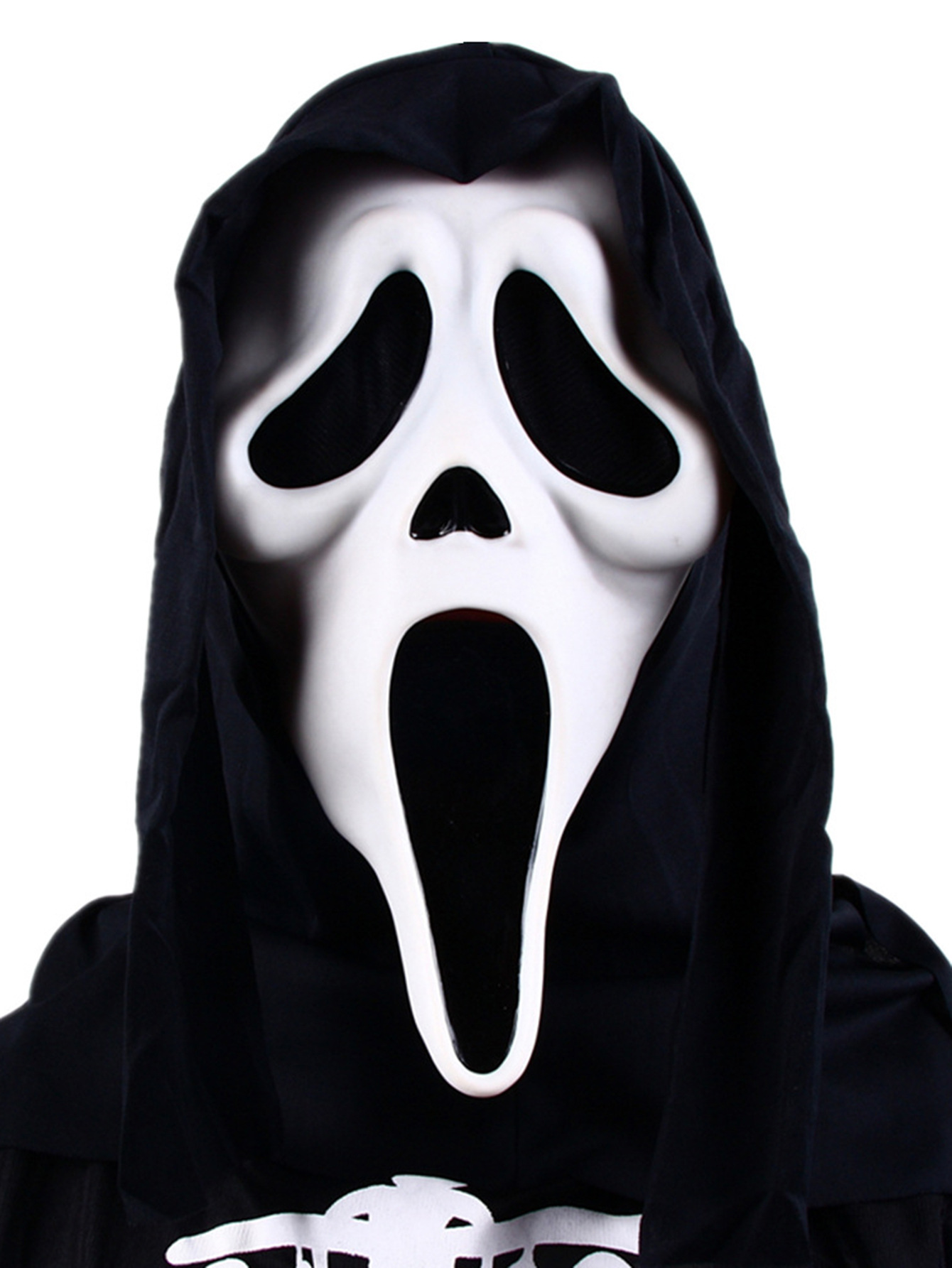 Halloween-fest led-lysende svart v-formet maske daglig kaldt lys halloween-skrekkmaske spøkelsesfestival spøkelsesdans lysende maske: Lilla