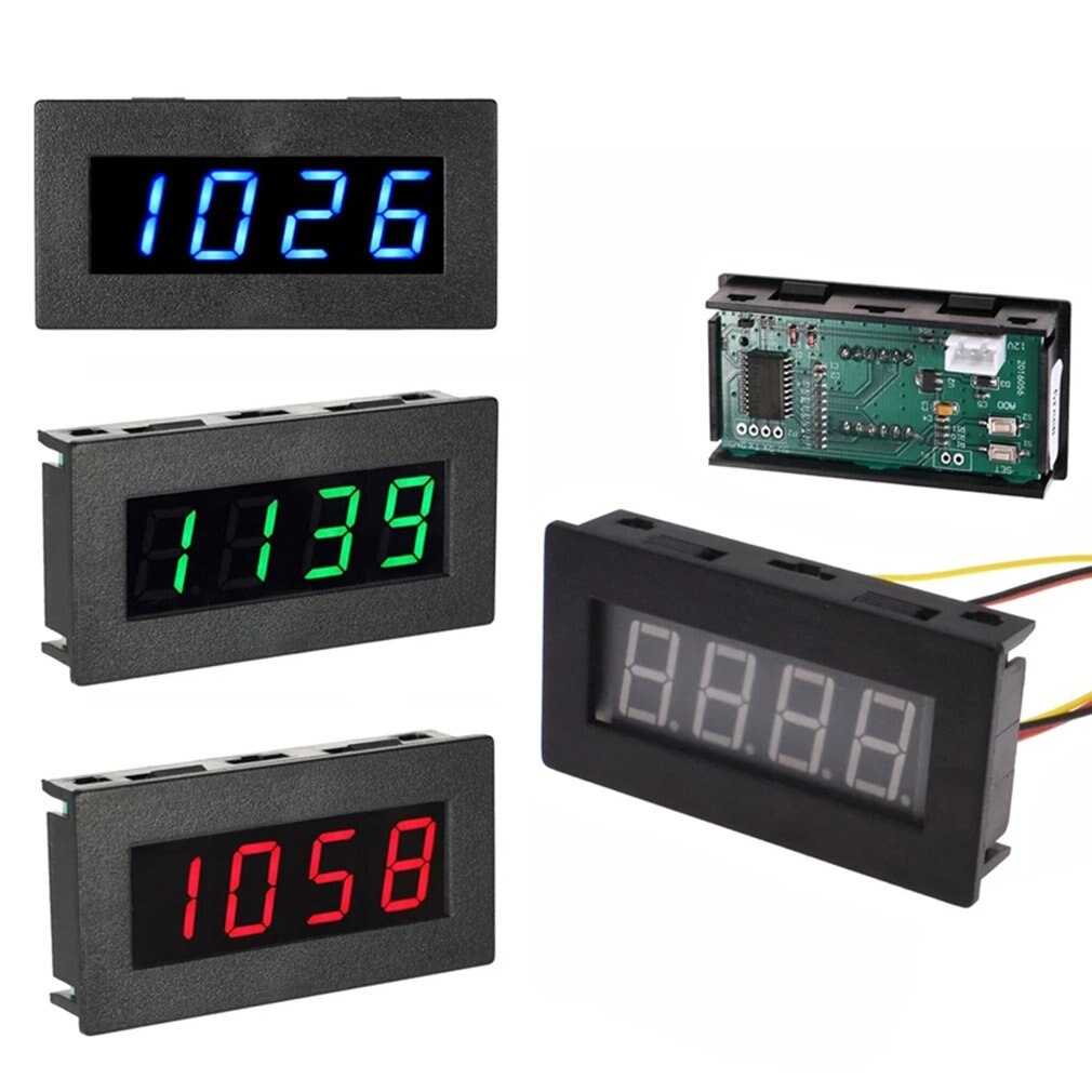 Digital Frequency 4-digit Display Tachometer Automobile Engine Speed