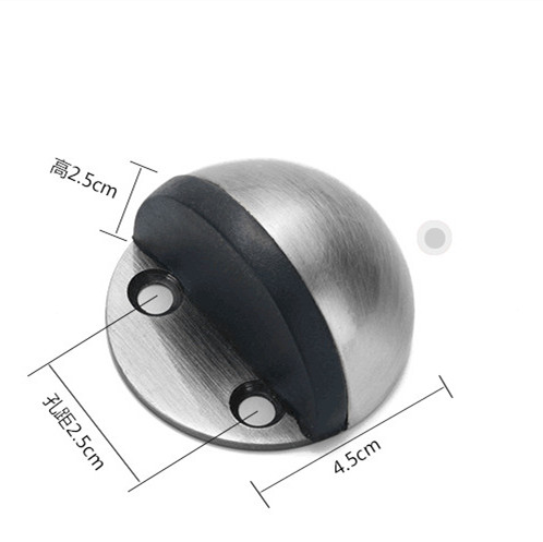 Non Punching Sticker Hidden Stainless Steel Rubber Door Stopper Door Holders Catch Floor Mounted Nail-free Door Stops