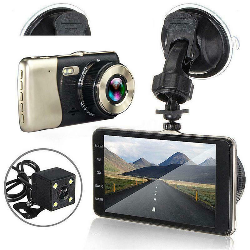 Style 4 Inch LCD Screen 170 Degree Dual Lens HD 1080P Camera Car DVR Vehicle Video Dash Cam Recorder G-Sensor