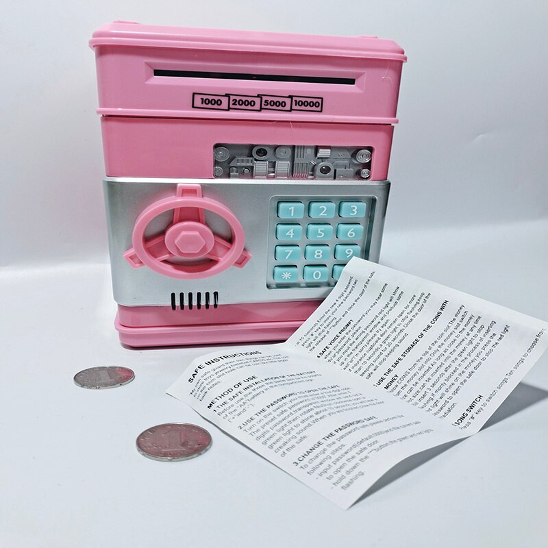 Elektronische Passwort Piggy Bargeld Münze Automatische Ablagerung Banknote Saving Maschine ATM Bank Sicher
