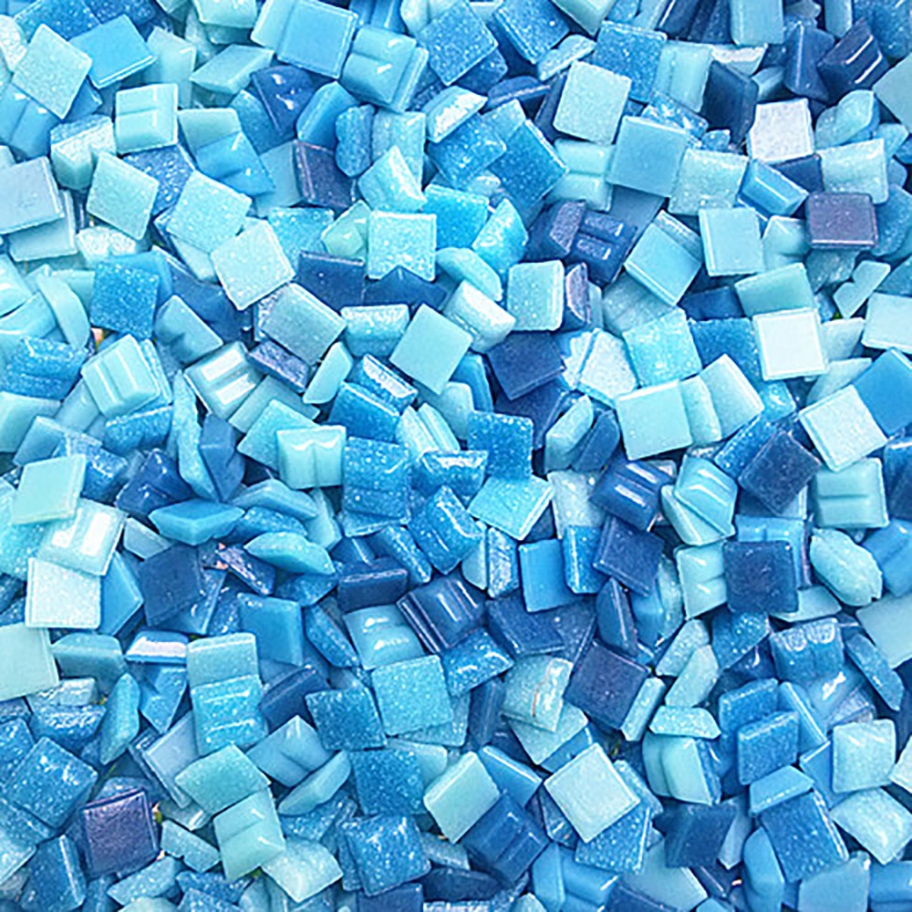 Multicolor Glass Mosaic Tile Square Mosaic Tiles DIY Arts Crafts Making Material: 6