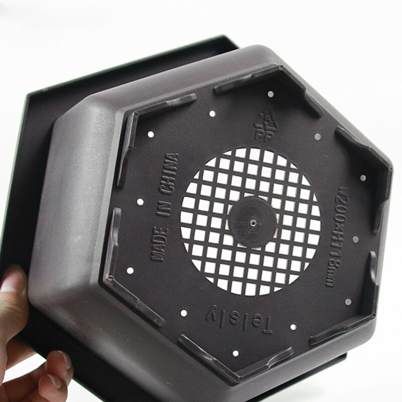 Pot de fleurs Hexagonal en plastique, Imitation sable violet, pour la maison, le jardin, pépinière