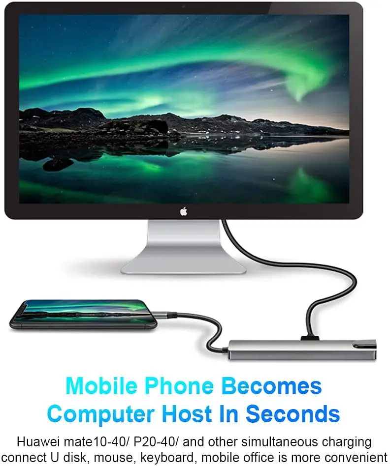 USB 3.0 Hub Voor Laptop Adapter PC Computer PD Charge Dock Station RJ45 HDMI-compatibele TF/SD-kaart Notebook Type-C Splitter