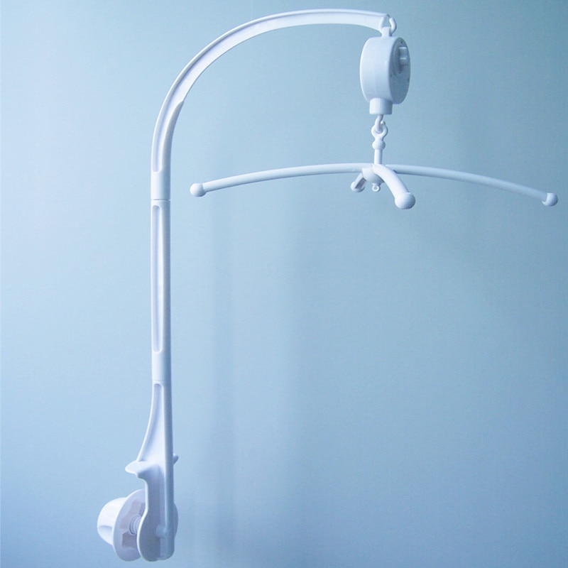 QWZ Baby Bed Bell Toy Holder White Rattles Bracket Mobile Crib Music Box Newborn Bell Crib Toy For 0-12 Month For Baby