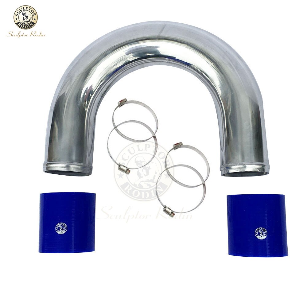 Tubo Intercooler 3 "pulgadas/76mm/recto/90 grados/45 grados/180 grados/espesor 2mm/tubo de aluminio DIY/tubo de entrada de aire