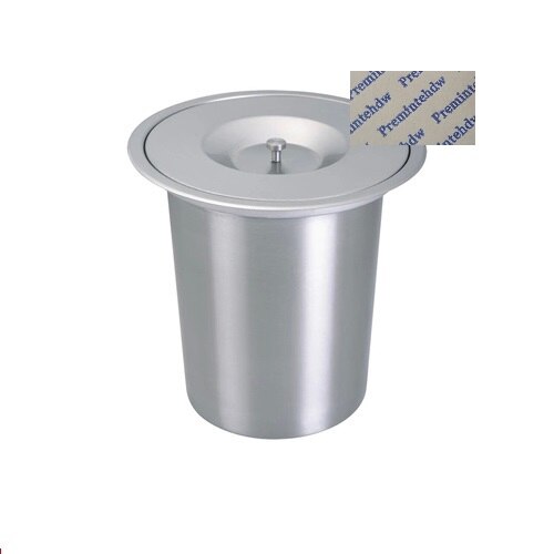 8L Higt Built-in Trash Can Kitchen Waste bin Stainless Steel Dustbin With Lid Garbage Bins