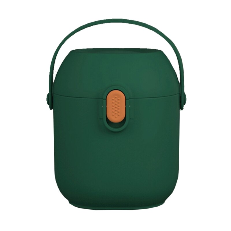 Conteneur de lait en poudre Portable pour bébé 450ML, conteneur alimentaire multifonctionnel hermétique, boîte de stockage de snacks de céréales avec cuillère: Olive Green