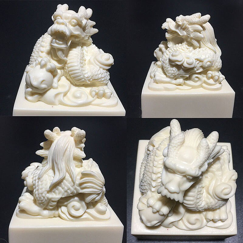 Chińnarty rzeźba smoka betonu ornament silikonowe formy Diy Model smoka cementu tynk ornament