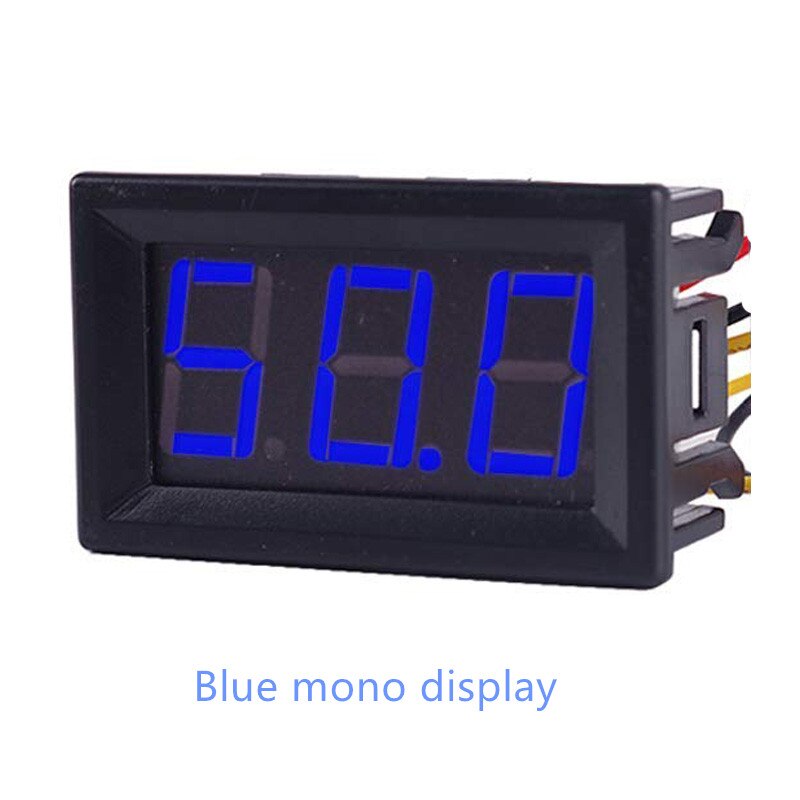 Dc 100V 10A Voltmeter Amperemeter Blauw + Rood Led Amp Dual Digitale Volt Meter Gauge Digitale Voltmeter ampèremeter: 2Wire 4.5-30V Blue