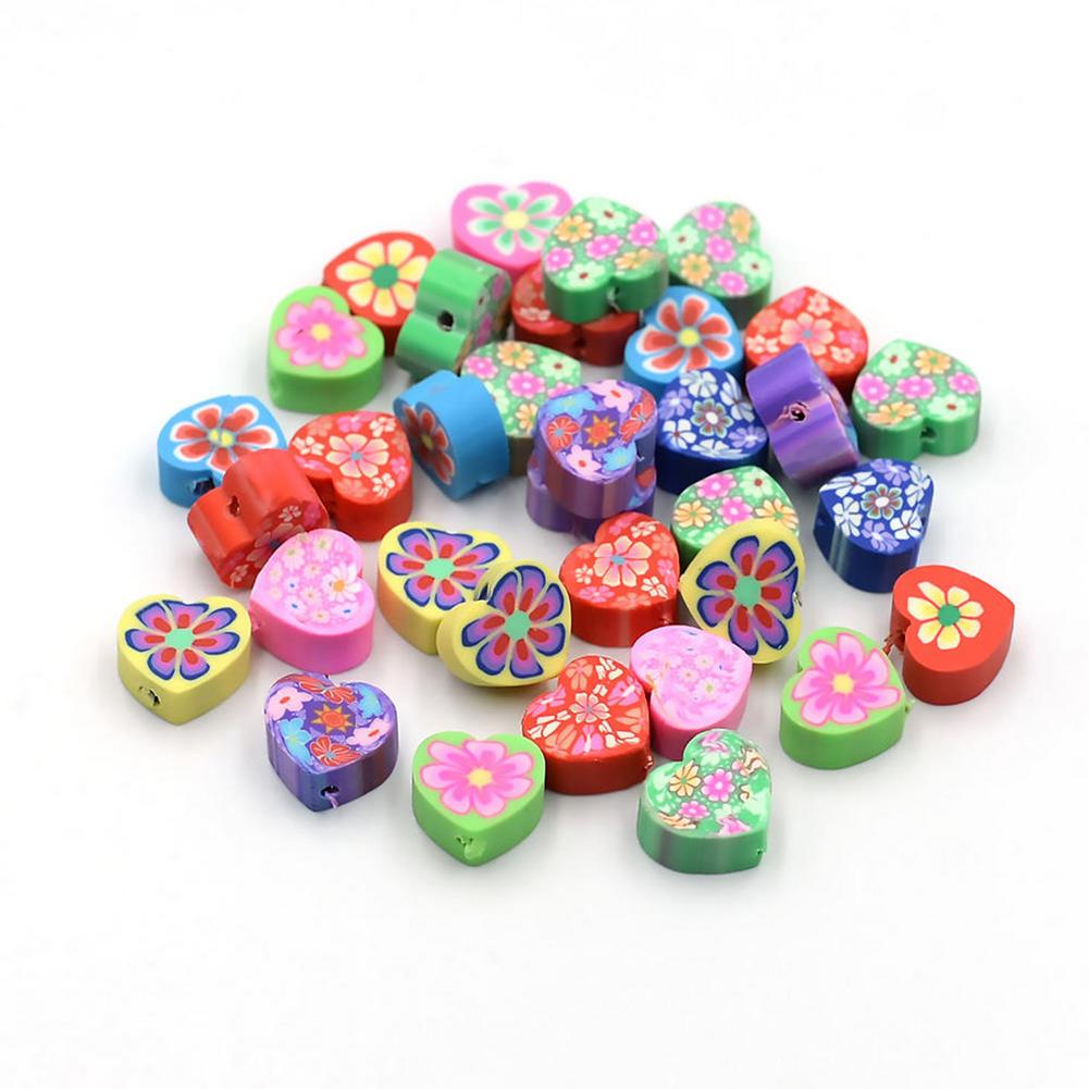 100pcs Clay Spacer Beads Polyme Clay Beads For Jewelry Making Sunflower Pig Frog Fruit Spacer Seed Beads For Jewelry Making DIY: D