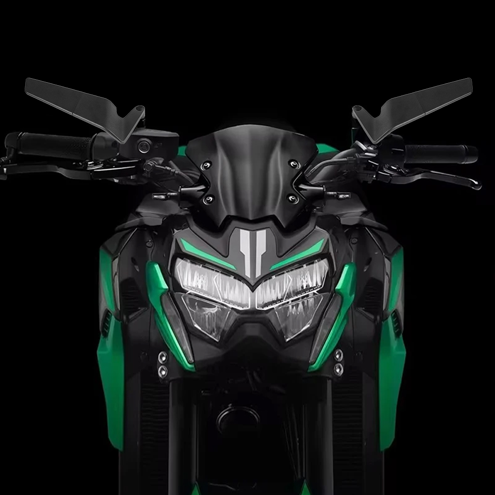 Anti-glare groothoek blauw glas 1 paar aluminium motorfiets achteruitkijkspiegels voor 7/8 "22 mm stuur