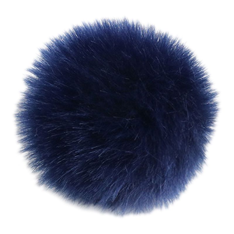 2Pcs/Set 14 Colors 8cm DIY Fluffy Pompom Ball With Elastic Loop Rainbow Solid Color For Knitting Hat Shoes Scarves Bag Handbag C