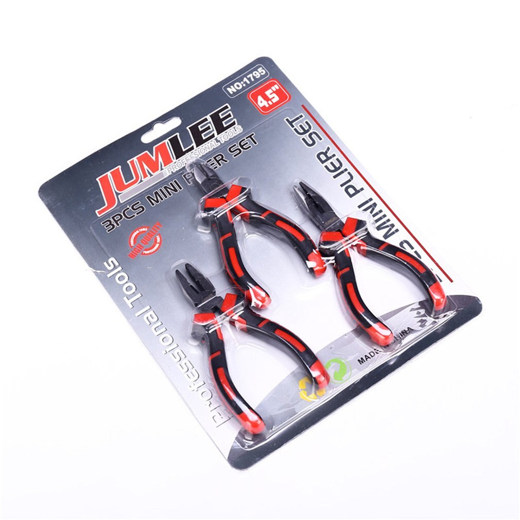 Mini Pliers 3 Piece Set Handle Mini Pliers DIY Pliers 3 Piece Set Hardware Accessories Tool Set Vise Making Supplies