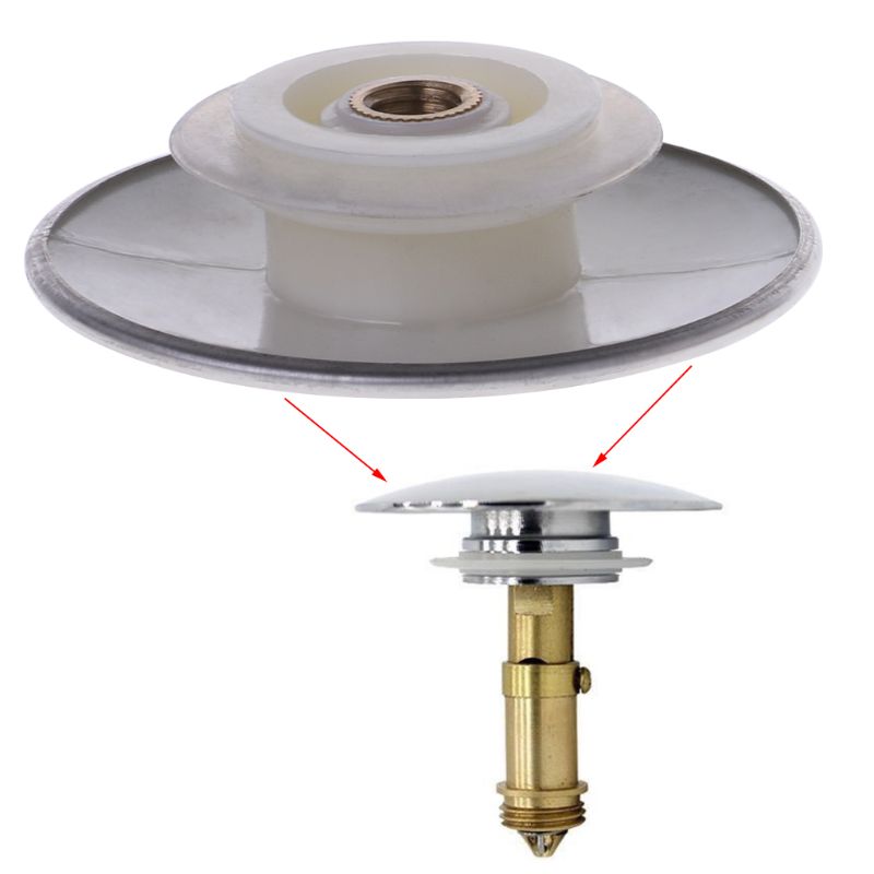 Basin Bounce Button Pop-up Drain Plug Sink Water Stopper Chrome For Bathroom Kitchen