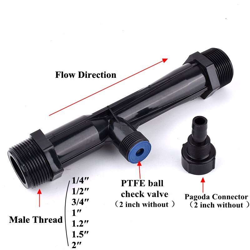 1PC UPVC Wasser Auswerfer Venturi Gas-flüssigkeit Rührgerät Dünger Applikator Aquarium Aquarium Garten Bewässerung Wasser Rohr Armaturen