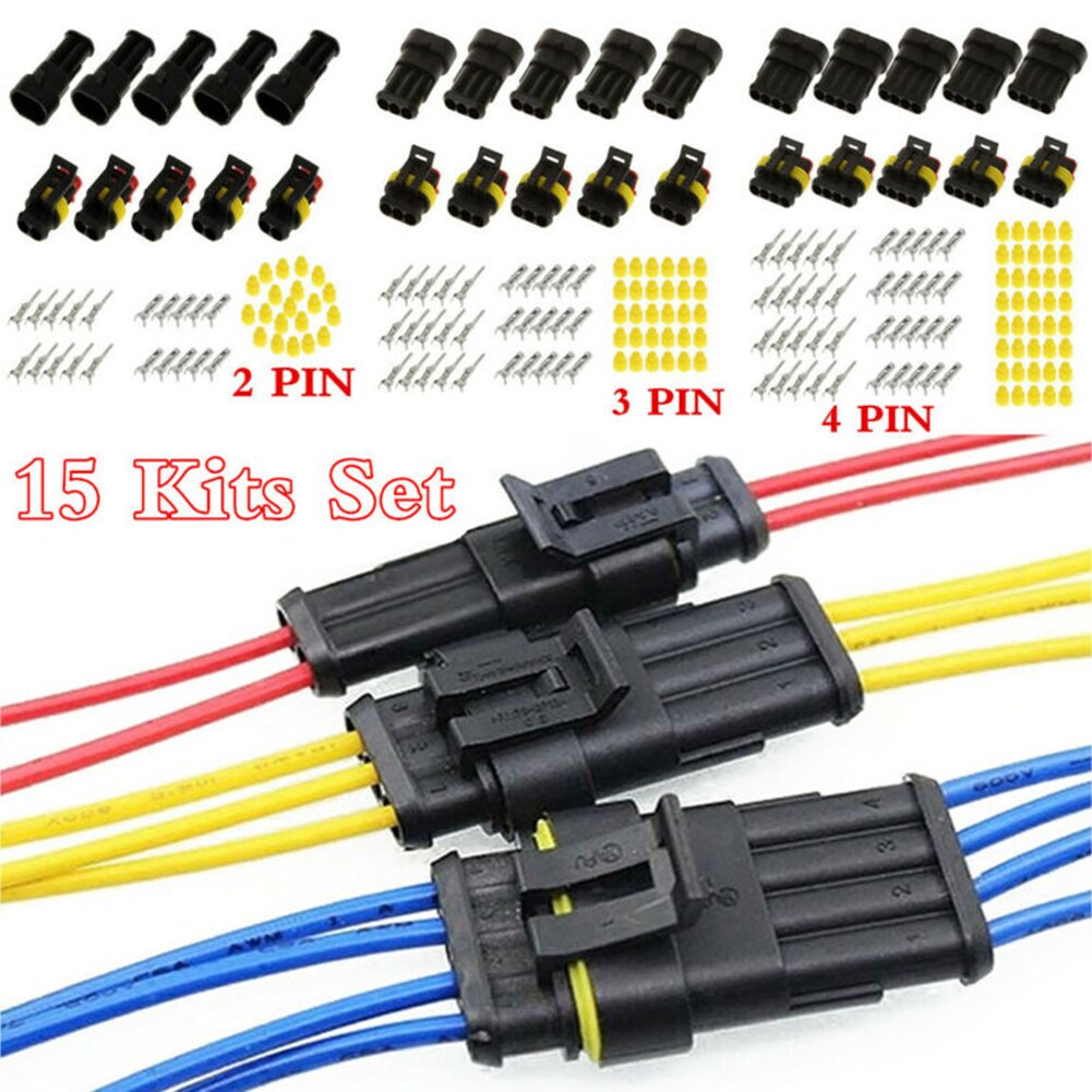 2 3 4 Way Pin Connectors Socket Terminal Housing Accessories Assortment