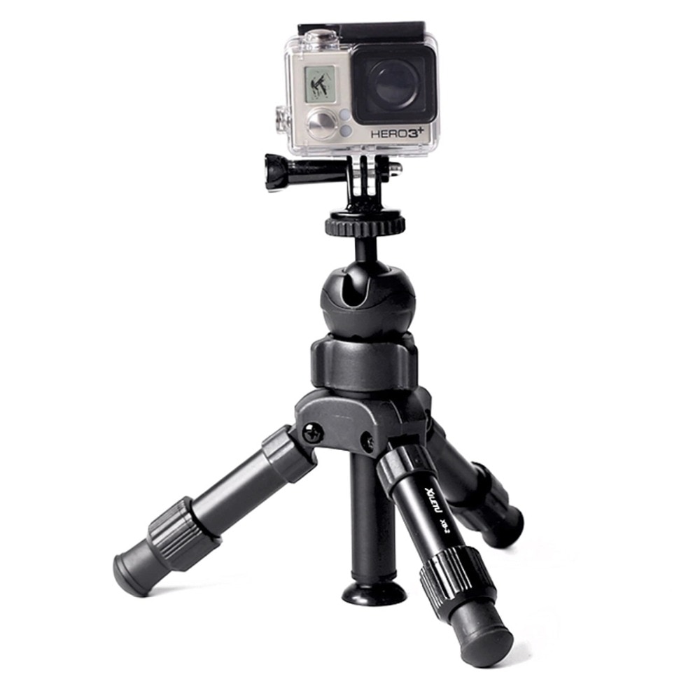 XILETU XB-2C MINI trépied de dessus de table léger Portable Flexible pour GoPro DSLR et Smartphones