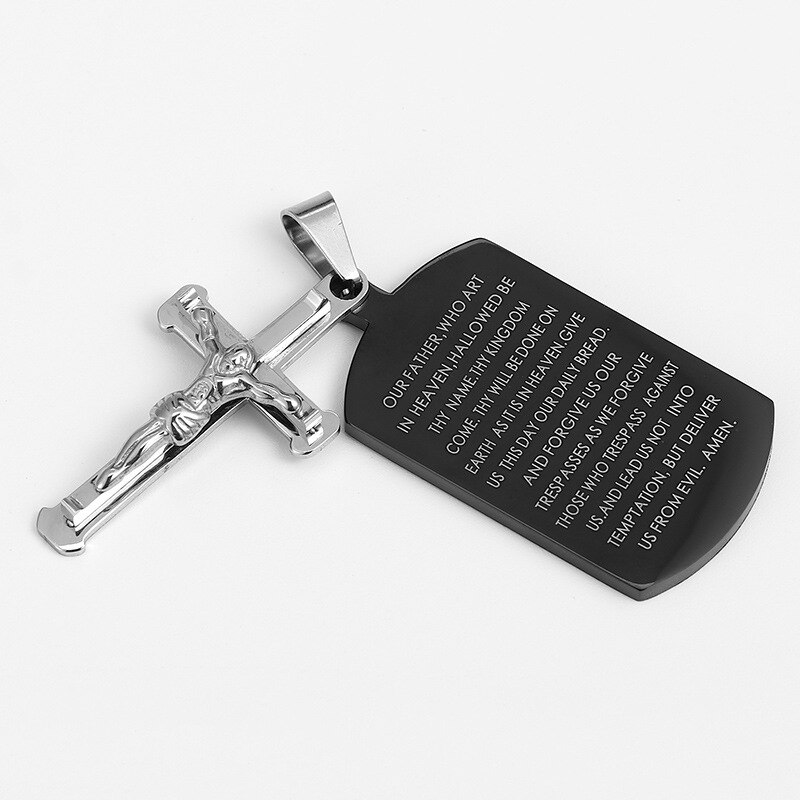 Rvs Jesus Cross Schrift Hanger Christendom Katholieke