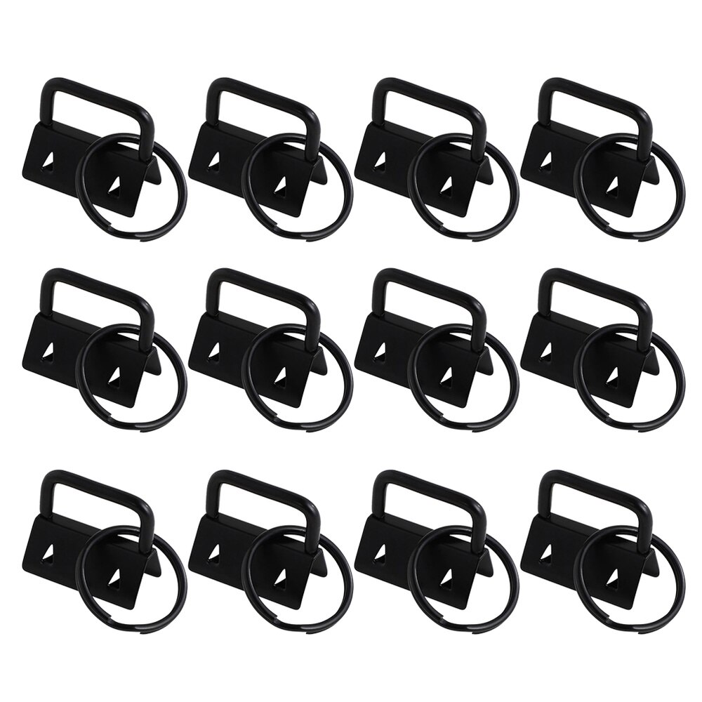 Llaveros de duraderos y prácticos pulsera de Metal a la con llavero para bolso: Black