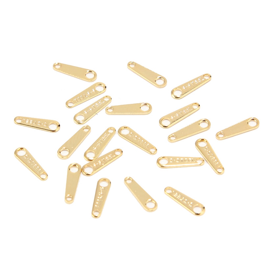 100 in Acciaio Inox Oro Pezzo di bene Braccialetto Pendenti e Ciondoli terminatore estensore Catena Cerniera Finisce per FAI DA TE Risultati Dei Monili Della Collana