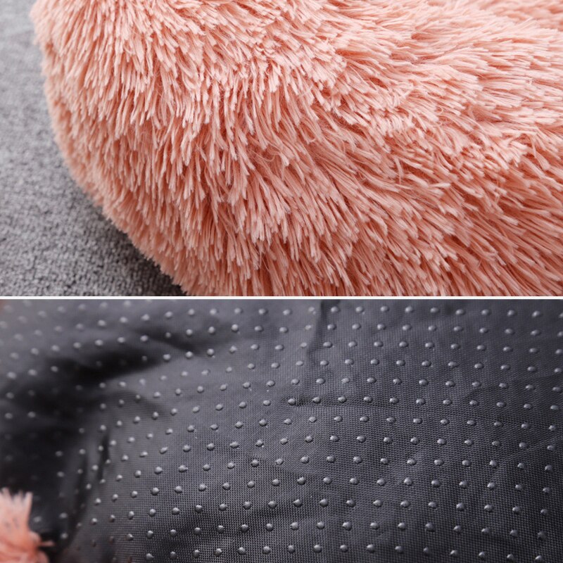 Winter Super Zachte Warme Diepe Slaap Hond Nest Pluche Ronde Pluizige Ademend Diepe Slaap Huisdier Nest Chihuahua Puppy Mand Huisdier bed