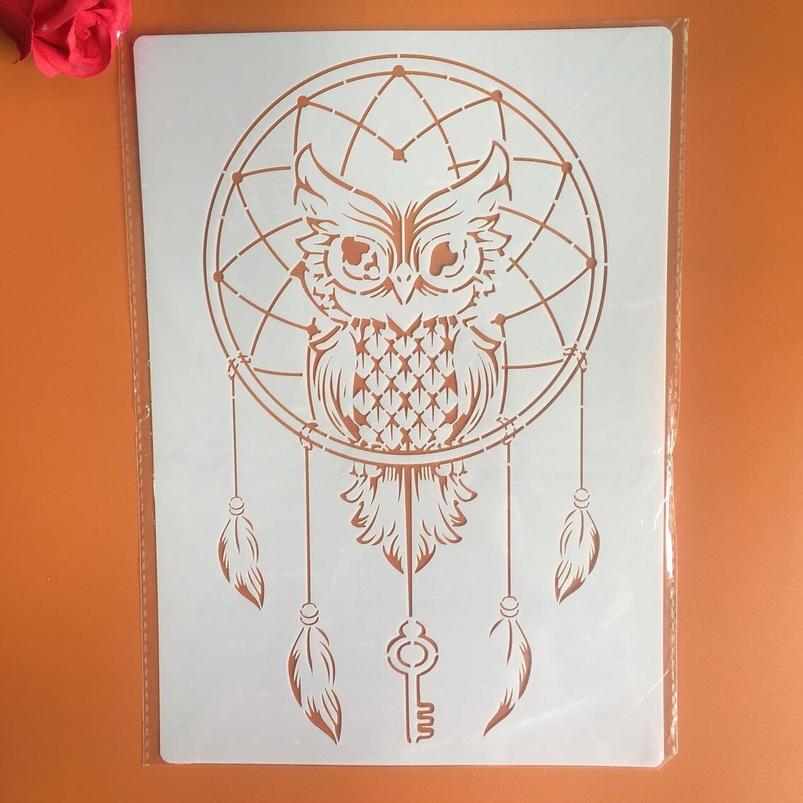 A4 29*21cm vogel Mandala DIY Schablonen Zauberstab Malerei Sammelalbum Färbung Präge Album Dekorative Papier Karte Vorlage: 839