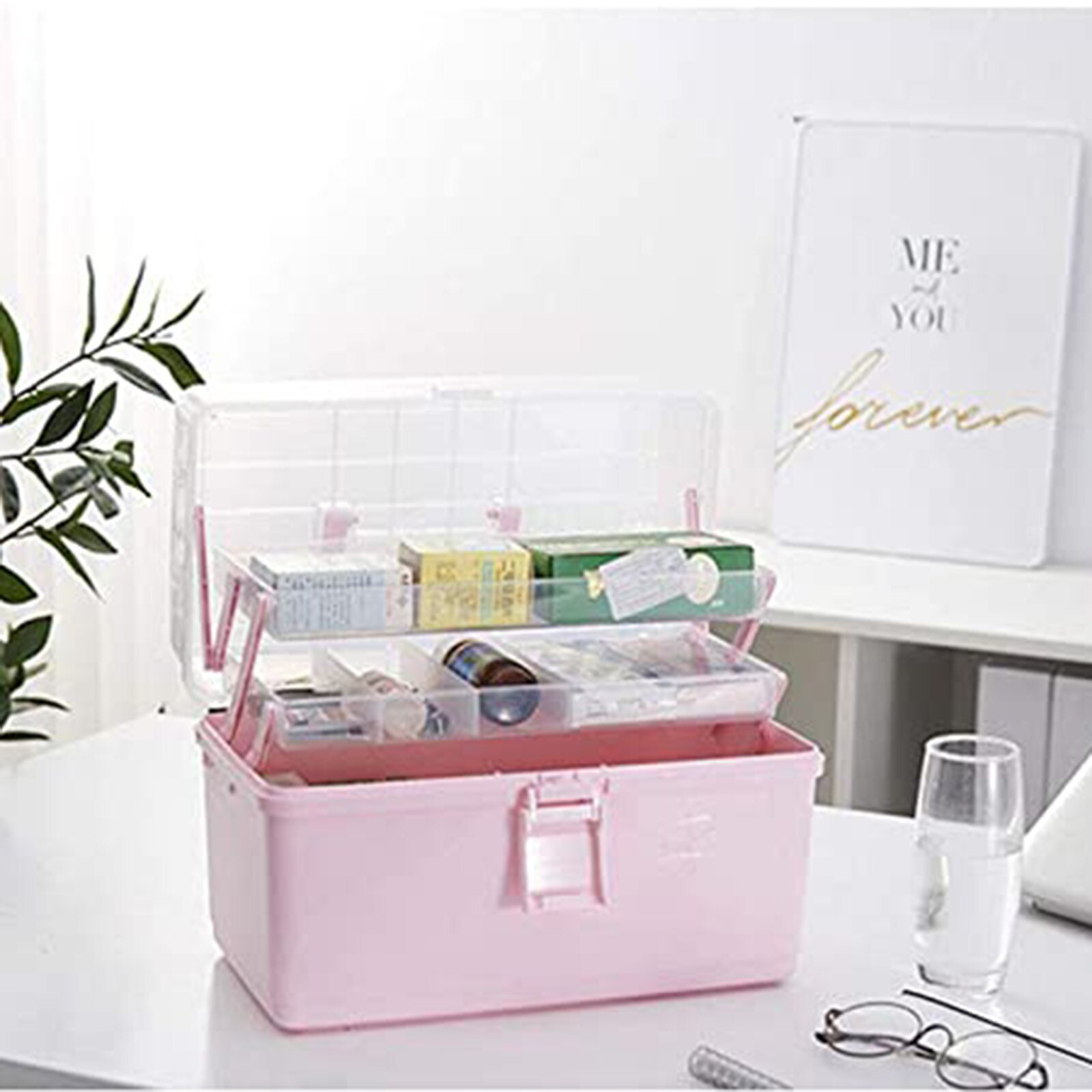 40 # medizin Schrank Schrank Medizin Kasten Kunststoff transparent Kasten Haushaltswaren Organizer Container Lagerung Korb