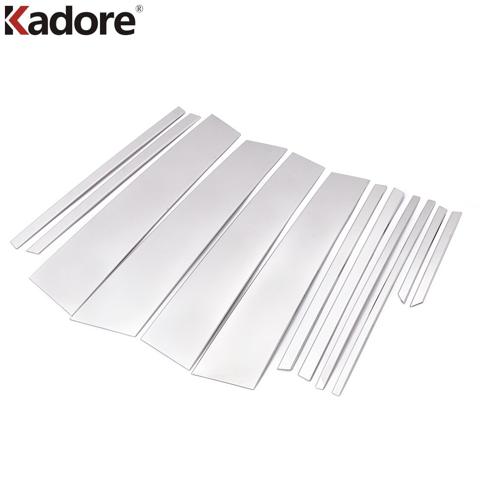 For Volkswagen Tiguan Stainless Steel Car Door Window Frame Center Pillars B+C Cover Trim Exterior Accessories