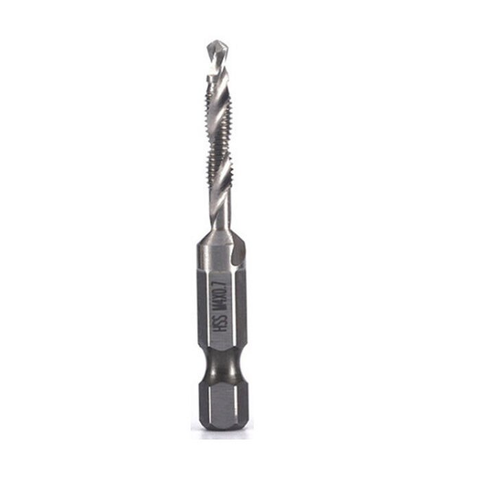Titanium Plated Hex Shank HSS Screw Thread Metric Tap Drill Bits Screw Machine Compound M3 M4 M5 M6 M8 M10 Hand Tools: Silver / M5X0.8