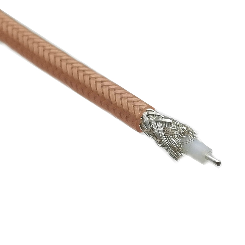 PURELINE 5M RG303 MIL-C-17 double braid shielded copper coaxial cable, RG303 low loss coaxial cable, 50 ohm RF cable