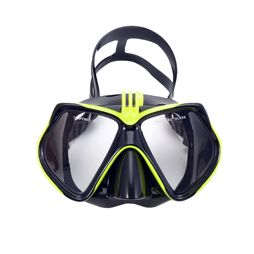 Máscara de buceo, gafas de natación para GoPro, cámara deportiva subacuática, vidrio templado, tubo de snorkel seco , adultos y jóvenes