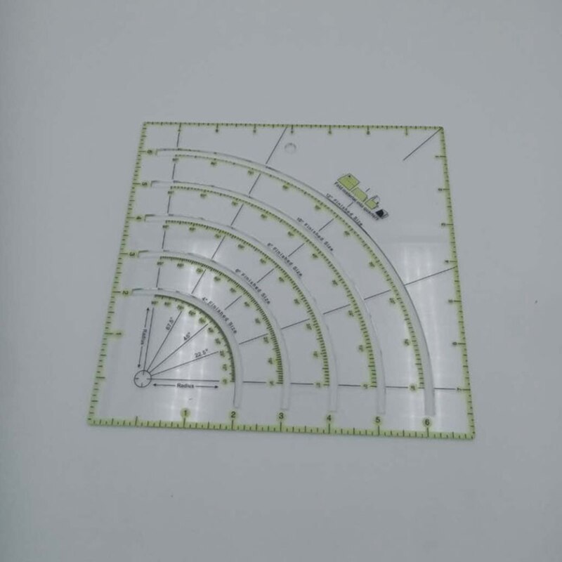 Règle de matelassage de tissu multifonctionnel, pour Patchwork, arc et éventails, règle de coupe de cercle de couette, bricolage, outils d'artisanat de couture