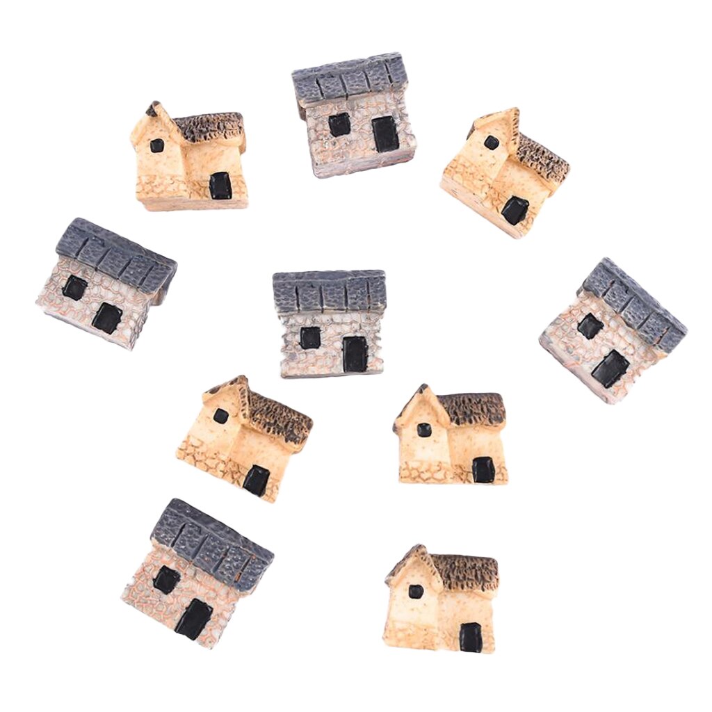 10 Vinatge House Miniature Fairy Garden Craft DIY Micro Landscape Home Decor