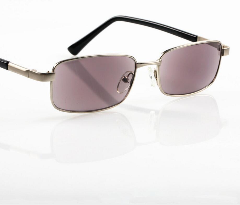 Metall Rahmen Photochrome Lesen Sonnenbrille Männer Frauen Presbyopie Brillen Sonnenbrille Verfärbung Dioptrien 1,0 zu + 4,0 L2