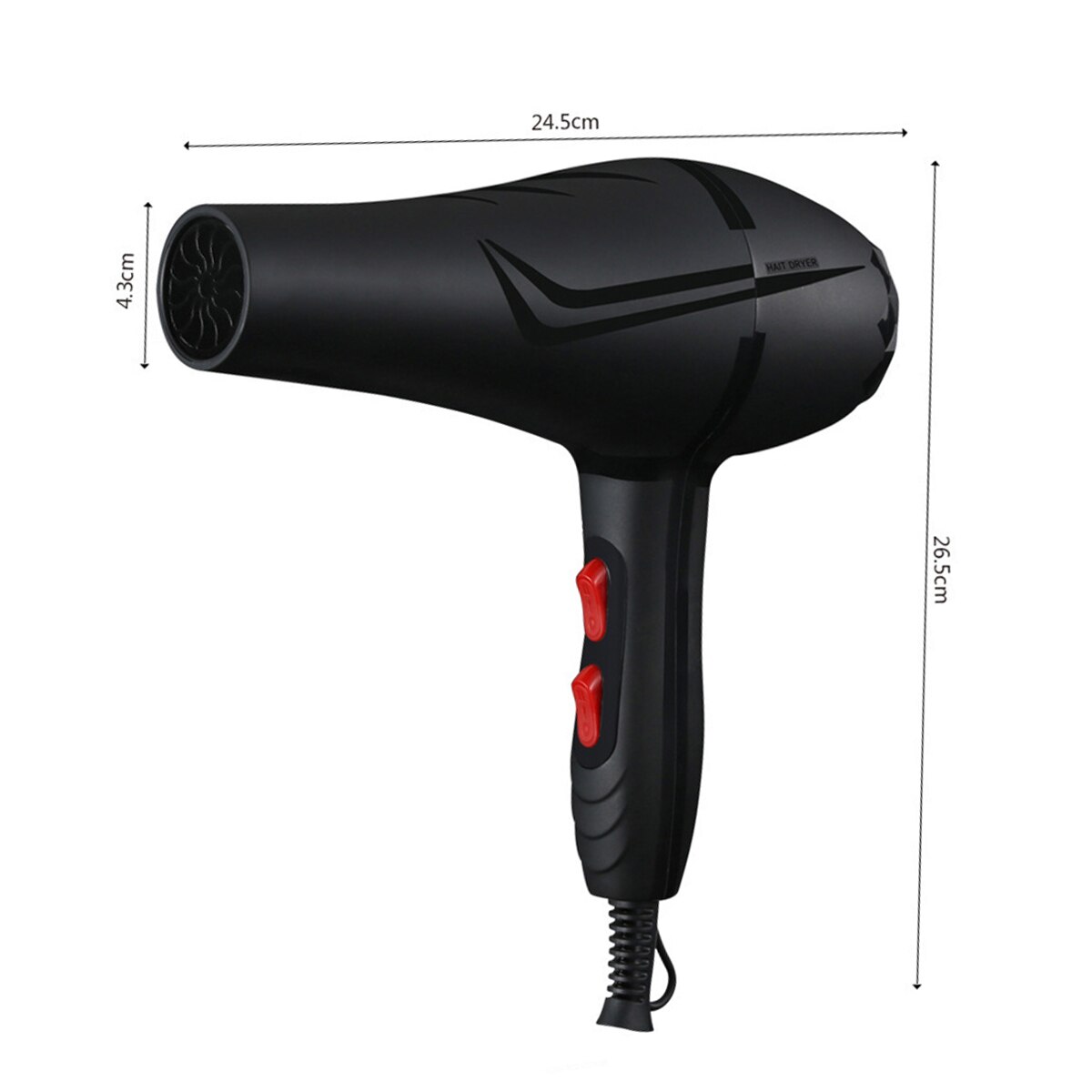 2000W forte puissance éolienne sèche-cheveux électrique sèche-cheveux souffleur à faible bruit + buse 220V sèche-cheveux pour maison Salon hôtel
