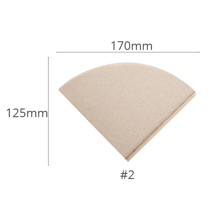 V60 Disposable Paper Coffee Filters, Natural, Unbleached (40 Count): 170mmx125mm