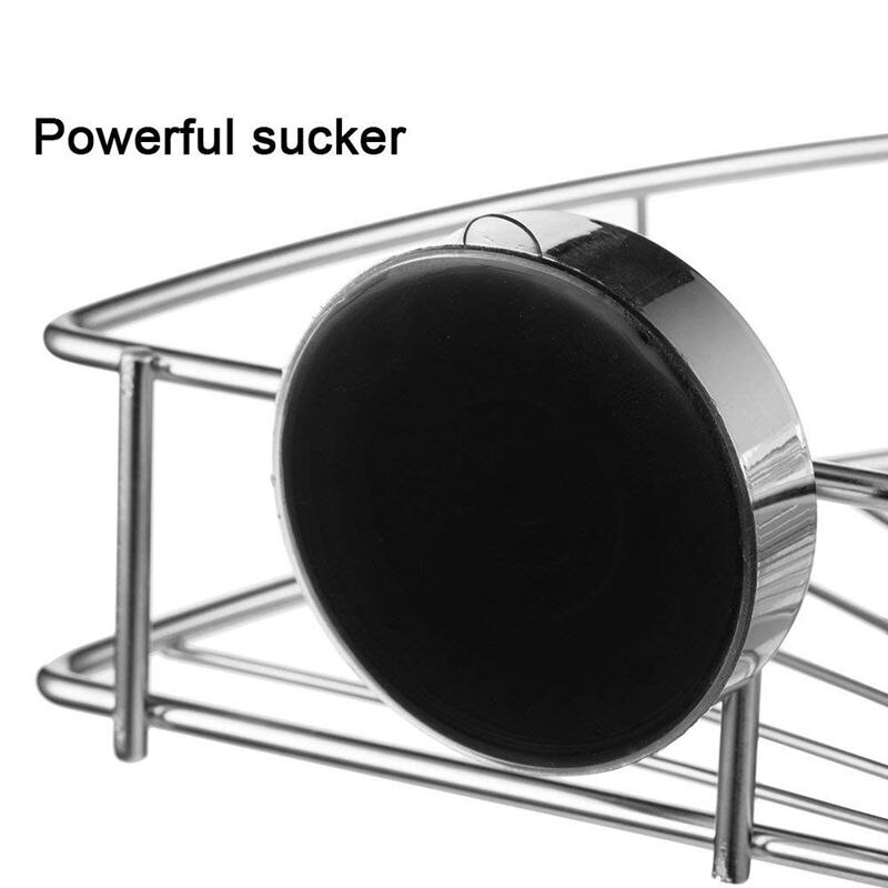 2 stk badeværelse hjørne hylde brusekabine vakuum suge badekar opbevaringsholder holder rustfrit stål væg hjørne organizer