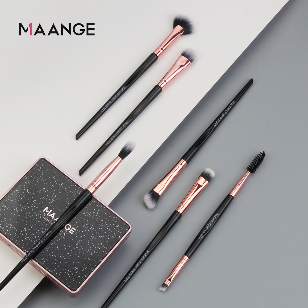 Maange 3/5/6/12 stuks oogmake-up kwast oogschaduw concealer blending wenkbrauw lip make-up kwast waaierkwast beautytool