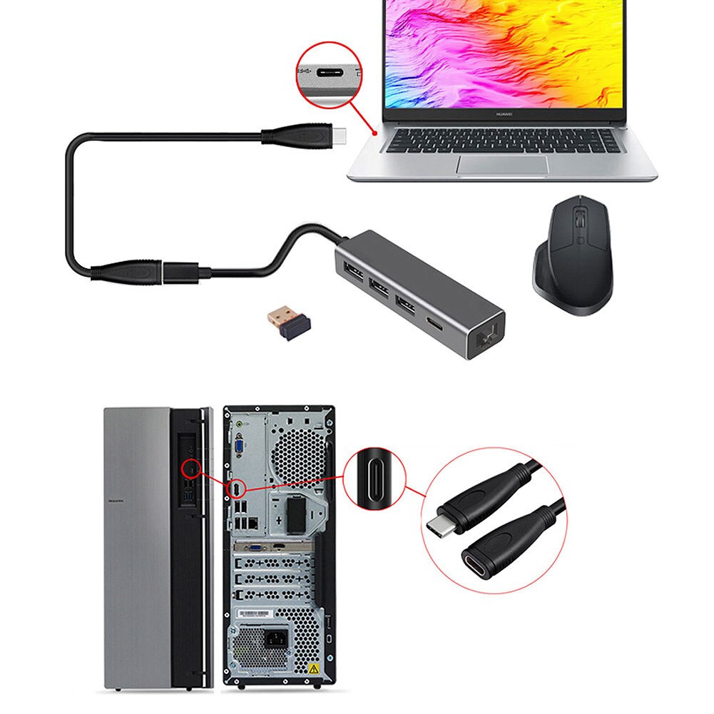 100W Pd 5A Type C Verlengkabel 4K @ 60Hz USB-C USB3.1 Gen 2 10Gbps Extender snoer Voor Macbook Pro Nintend Schakelaar Samsung