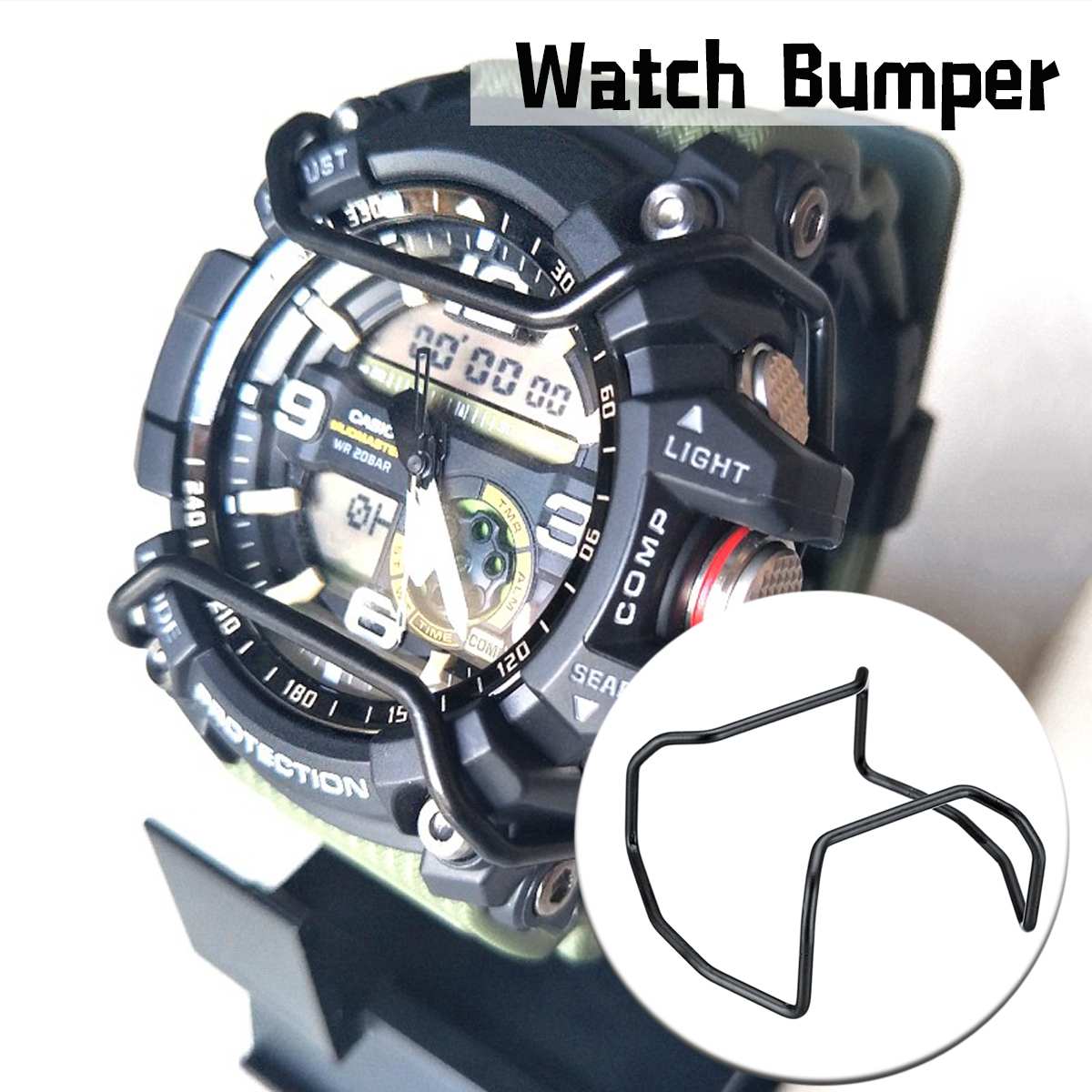 1Pc Matte Black Watch Bumper Case Protector Wire Guards For G-Shock GG1000 Watch Protection Bumper Accessories